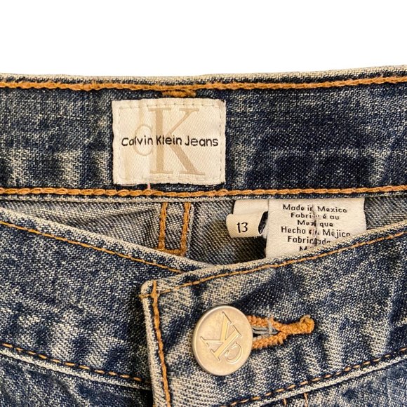 Calvin Klein Jeans Women's 35x30 Blue Light Wash 90s Style Low Rise Straight Leg - Picture 6 of 9